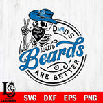 Detroit Lions Dad With Beard Are Better Svg Eps Dxf Png File, Digital Download, Instant Download