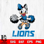 Detroit Lions Daisy Duck Cheerleader Disney, Svg Eps Dxf Png File, Digital Download