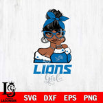 Detroit Lions Fan Girl Svg Eps Dxf Png File, Digital Download, Instant Download