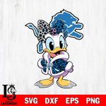 Detroit Lions Fancy Daisy Duck Disney Svg Eps Dxf Png File, Digital Download, Instant Download