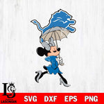 Detroit Lions Fancy Minnie Svg Eps Dxf Png File, Digital Download, Instant Download