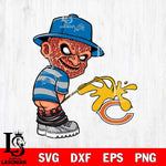 Detroit Lions Freddy Krueger Piss On Chicago Bears Svg Eps Dxf Png File, Digital Download, Instant Download