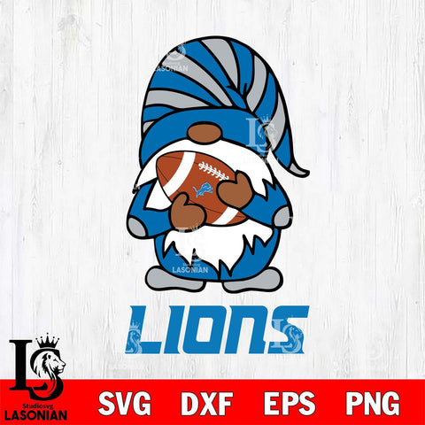 Detroit Lions Gnomes Football Svg Eps Dxf Png File, Digital Download, Instant Download