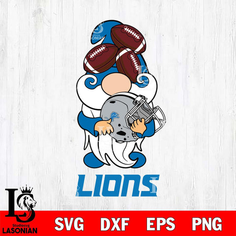 Detroit Lions Gnomes Helmet Svg Eps Dxf Png File, Digital Download, Instant Download