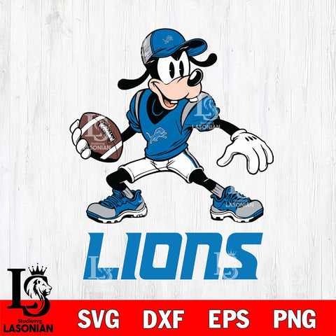 Detroit Lions Goofy Disney, Svg Eps Dxf Png File, Digital Download