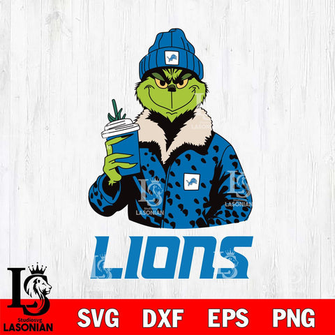 Detroit Lions Grinch Christmas Leopard Svg Eps Dxf Png File, Digital Download, Instant Download