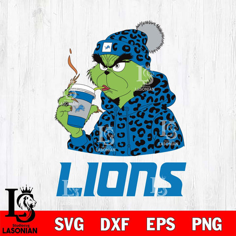 Detroit Lions Grinch Leopard Christmas Svg Eps Dxf Png File,Cricut svg files, Digital Download, Instant Download