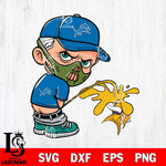 Detroit Lions Hannibal Lecter Piss On Minnesota Vikings Svg Eps Dxf Png File, Digital Download, Instant Download