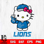 Detroit Lions Hello Kitty Best Fan Svg Eps Dxf Png File, Digital Download, Instant Download