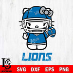 Detroit Lions Hello Kitty Nfl 1 Svg Eps Dxf Png File, Digital Download, Instant Download