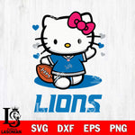 Detroit Lions Hello Kitty Nfl 3 Svg Eps Dxf Png File, Digital Download, Instant Download