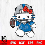 Detroit Lions Hello Kitty sport 11 Svg Eps Dxf Png File, Digital Download, Instant Download