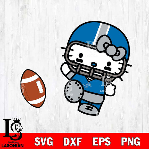 Detroit Lions Hello Kitty sport 12 Svg Eps Dxf Png File, Digital Download, Instant Download