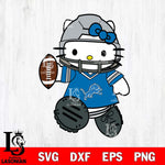 Detroit Lions Hello Kitty sport Svg Eps Dxf Png File, Digital Download, Instant Download