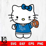 Detroit Lions Hello Kitty sport 7 Svg Eps Dxf Png File, Digital Download, Instant Download