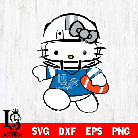 Detroit Lions Hello Kitty sport 8 Svg Eps Dxf Png File, Digital Download, Instant Download