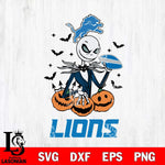 Detroit Lions Jack Skellington 2 halloween Svg Eps Dxf Png File, Digital Download, Instant Download