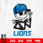 Detroit Lions Jack Skellington 3 Halloween Svg Eps Dxf Png File, Digital Download, Instant Download