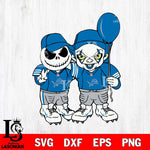 Detroit Lions Jack Skellington And Pennywise Football Svg Eps Dxf Png File, Digital Download, Instant Download