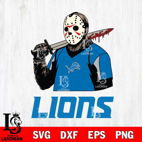 Detroit Lions Jason Voorhees 11 Svg Eps Dxf Png File, Digital Download