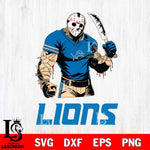 Detroit Lions Jason Voorhees Svg Eps Dxf Png File, Digital Download