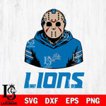 Detroit Lions Jason Voorhees 4 Svg Eps Dxf Png File, Digital Download