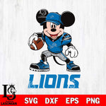 Detroit Lions Mikey Mouse Disney, Svg Eps Dxf Png File, Digital Download