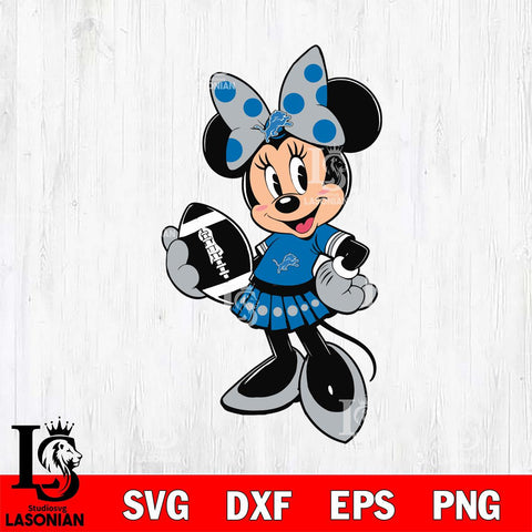 Detroit Lions Minnie Mouse Svg Eps Dxf Png File, Digital Download, Instant Download