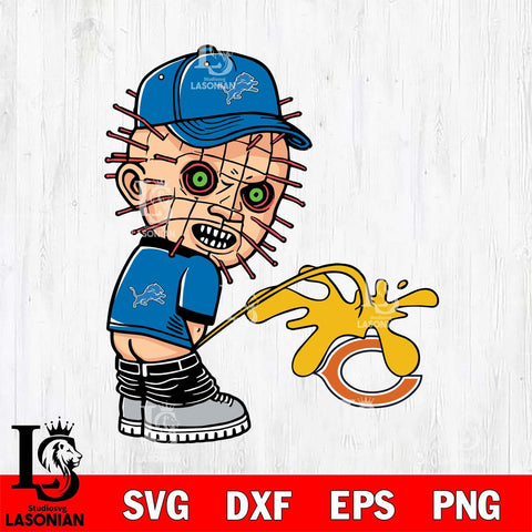 Detroit Lions Pinhead Piss On Chicago Bears Svg Eps Dxf Png File, Digital Download, Instant Download