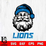 Detroit Lions Santa Claus Christmas Svg Eps Dxf Png File,NFL Svg Files,Digital Download,Sublimation,Instant Download