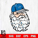 Detroit Lions Santa Claus Face Svg Eps Dxf Png File,NFL Svg Files,Digital Download,Sublimation,Instant Download