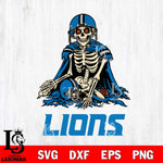 Detroit Lions Skeleton Football 3 Svg Eps Dxf Png File, Digital Download