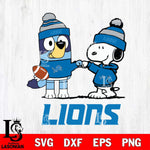 Detroit Lions Snoopy & Bluey Football Svg Eps Dxf Png File,NFL Svg Files,Christmas svg ,Digital Download ,Instant Download