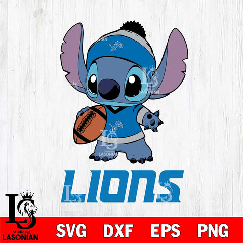 Detroit Lions Stitch Disney, Svg Eps Dxf Png File, Digital Download