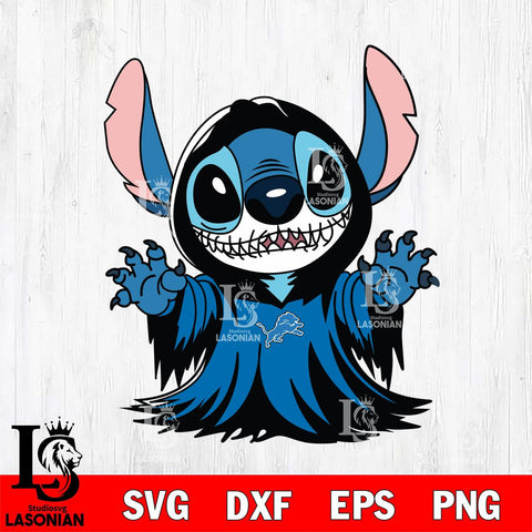 Detroit Lions Stitch Ghost Football Svg Eps Dxf Png File, NFL svg, Digital Download, Instant Download