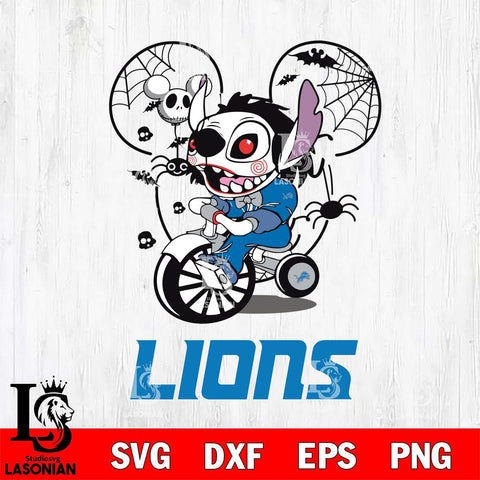 Detroit Lions Stitch Jigsaws Halloween Svg Eps Dxf Png File, Digital Download, Instant Download