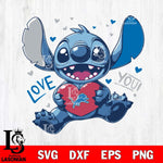 Detroit Lions Stitch Love Svg Eps Dxf Png File, Digital Download, Instant Download