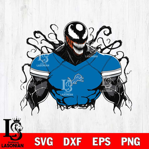 Detroit Lions Venom Marvel Svg Eps Dxf Png File, Digital Download, Instant Download