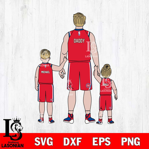 Detroit Pistons Best Dad Ever , NBA Basketball ,Father day Svg Eps Dxf Png File, Digital Download, Instant Download