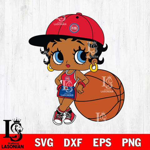 Detroit Pistons Betty Boop NBA 10 Svg Eps Dxf Png File, NBA svg, Digital Download, Instant Download