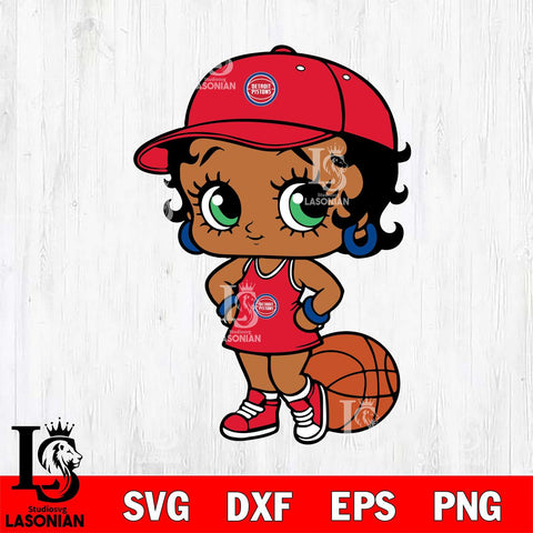 Detroit Pistons Betty Boop NBA Svg Eps Dxf Png File, NBA svg, Digital Download, Instant Download