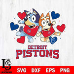 Detroit Pistons Bluey & Bingo 10 Svg Eps Dxf Png File, NBA svg, Digital Download, Instant Download