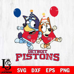 Detroit Pistons Bluey & Bingo 11 Svg Eps Dxf Png File, NBA svg, Digital Download, Instant Download