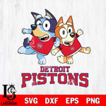 Detroit Pistons Bluey & Bingo 13 Svg Eps Dxf Png File, NBA svg, Digital Download, Instant Download