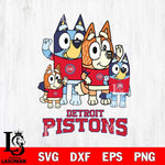 Detroit Pistons Bluey & Bingo 14 Svg Eps Dxf Png File, NBA svg, Digital Download, Instant Download