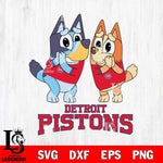 Detroit Pistons Bluey & Bingo 15 Svg Eps Dxf Png File, NBA svg, Digital Download, Instant Download