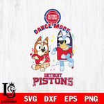 Detroit Pistons Bluey Bingo Svg Eps Dxf Png File, NBA svg, Digital Download, Instant Download