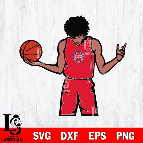 Detroit Pistons Boy Basketball Svg Eps Dxf Png File, Digital Download, Instant Download