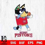 Detroit Pistons Christmas Bluey Bandit Heeler Svg , Christmas Svg , Bluey svg , Digital Download, dxf eps png pdf file