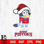 Detroit Pistons Christmas Bluey Hat Svg , Christmas Svg , Bluey svg , Digital Download, dxf eps png pdf file